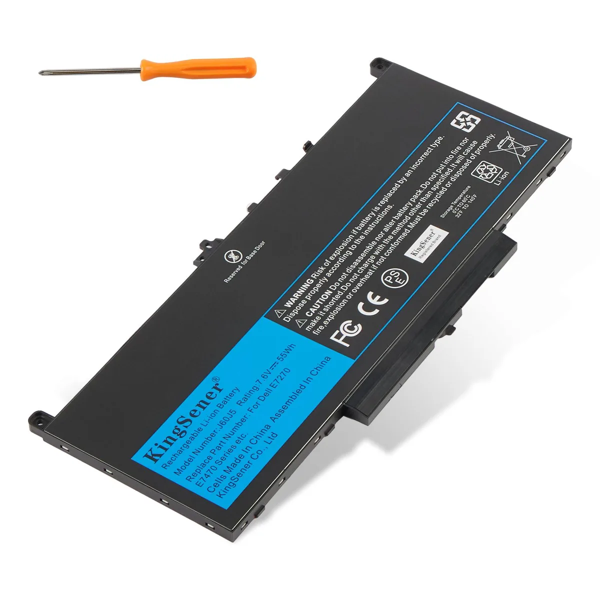 KingSener KingSener J60J5 laptop battery 7.6V 55Wh for Dell Latitude E7270 E7470 — product photo