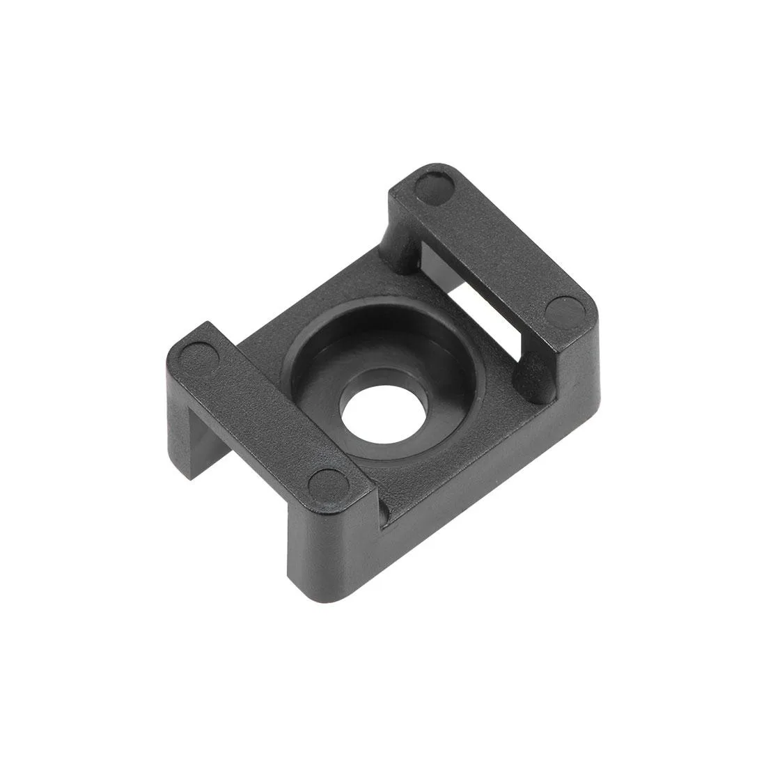 Unique-Bargains Unique-Bargains Cable Tie Mount Saddle Type 23x16x10mm Black 5mm Hole 50pcs — product photo
