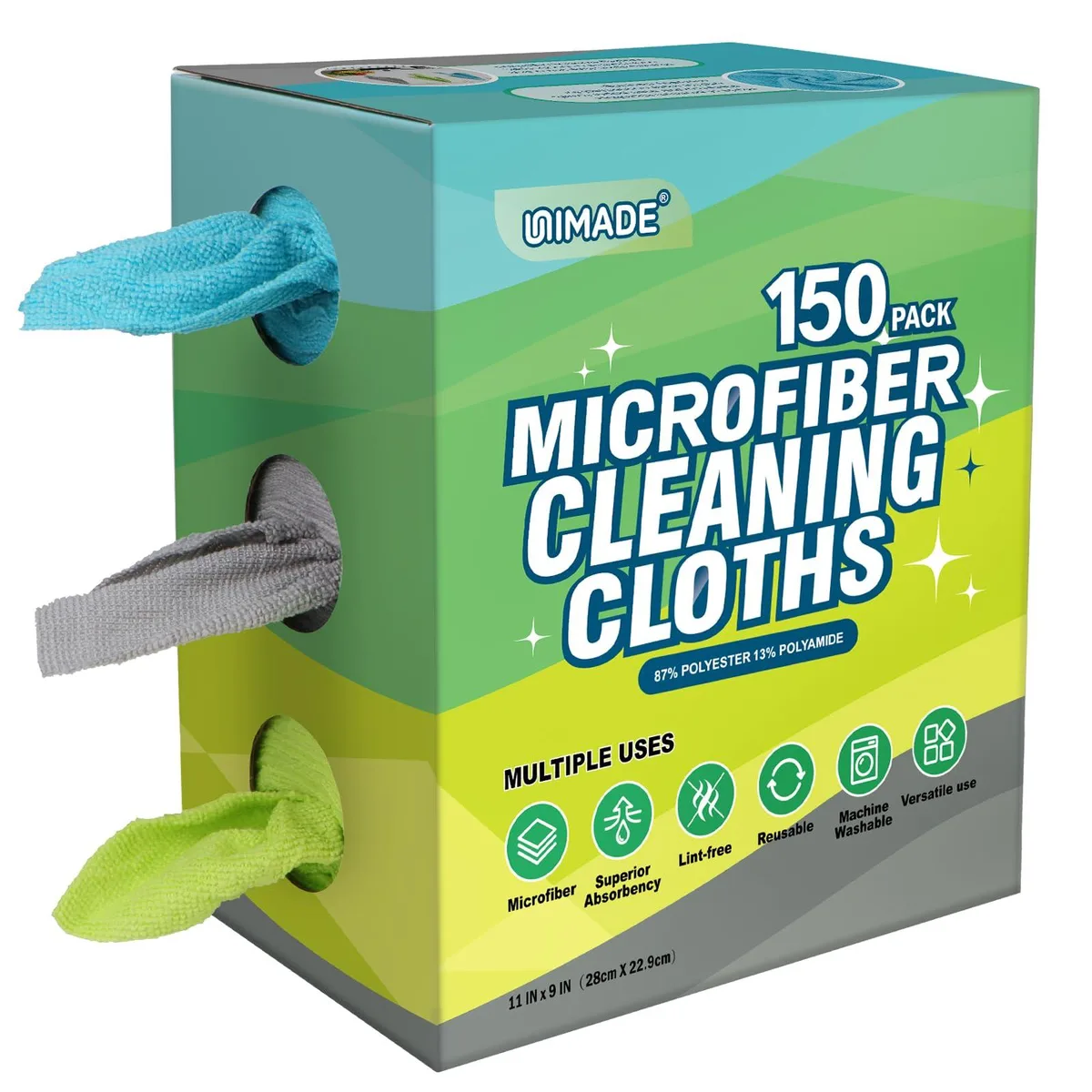  Scosche UNIM-SHOPT Interior Care 150 Pack 11x9 Blue .2H — product photo