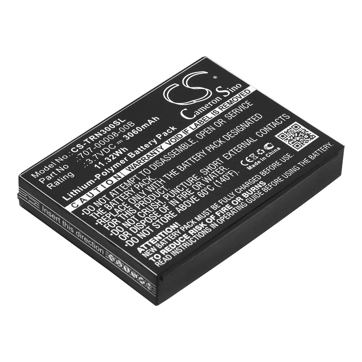 Centenex Electronics Centenex Electronics DS-CS-TRN300SL GPS Battery 3.06 Ah Li-Polymer Black — product photo