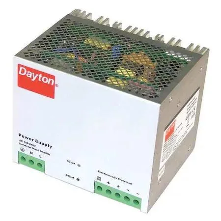 Dayton Dayton 33NT14 DC Power Supply 24V 480W 20A DIN Rail — product photo