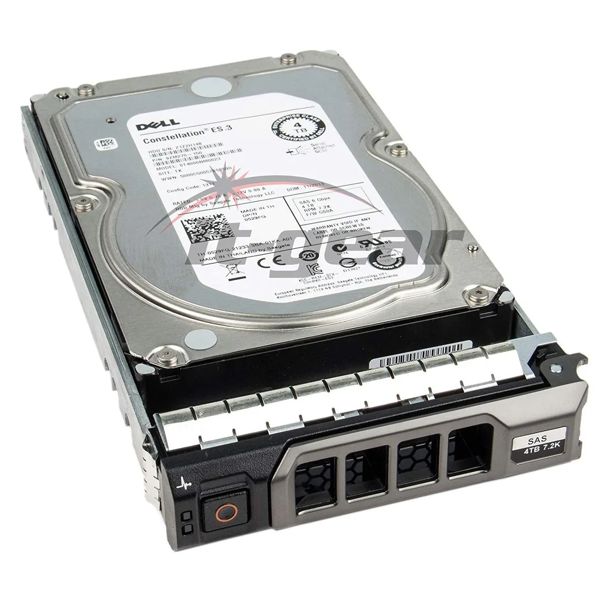 DELL DELL 529FG 4TB 7.2K SAS 6Gb/s 3.5" Nearline HDD w/ F238F Tray — product photo