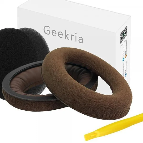 Geekria Geekria Comfort Velour Replacement Ear Pads for Sennheiser HD598/HD598SE/HD598CS (Brown) — product photo