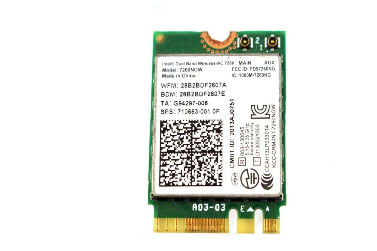 HP HP Intel Wireless-AC 7260 7260NGW Wi-Fi adapter Bluetooth 4.0 867 Mbps — product photo