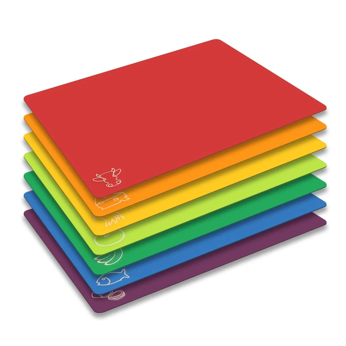  Fotouzy Cutting Board Mats Set of 7 12x15in .28in BPA-Free — product photo