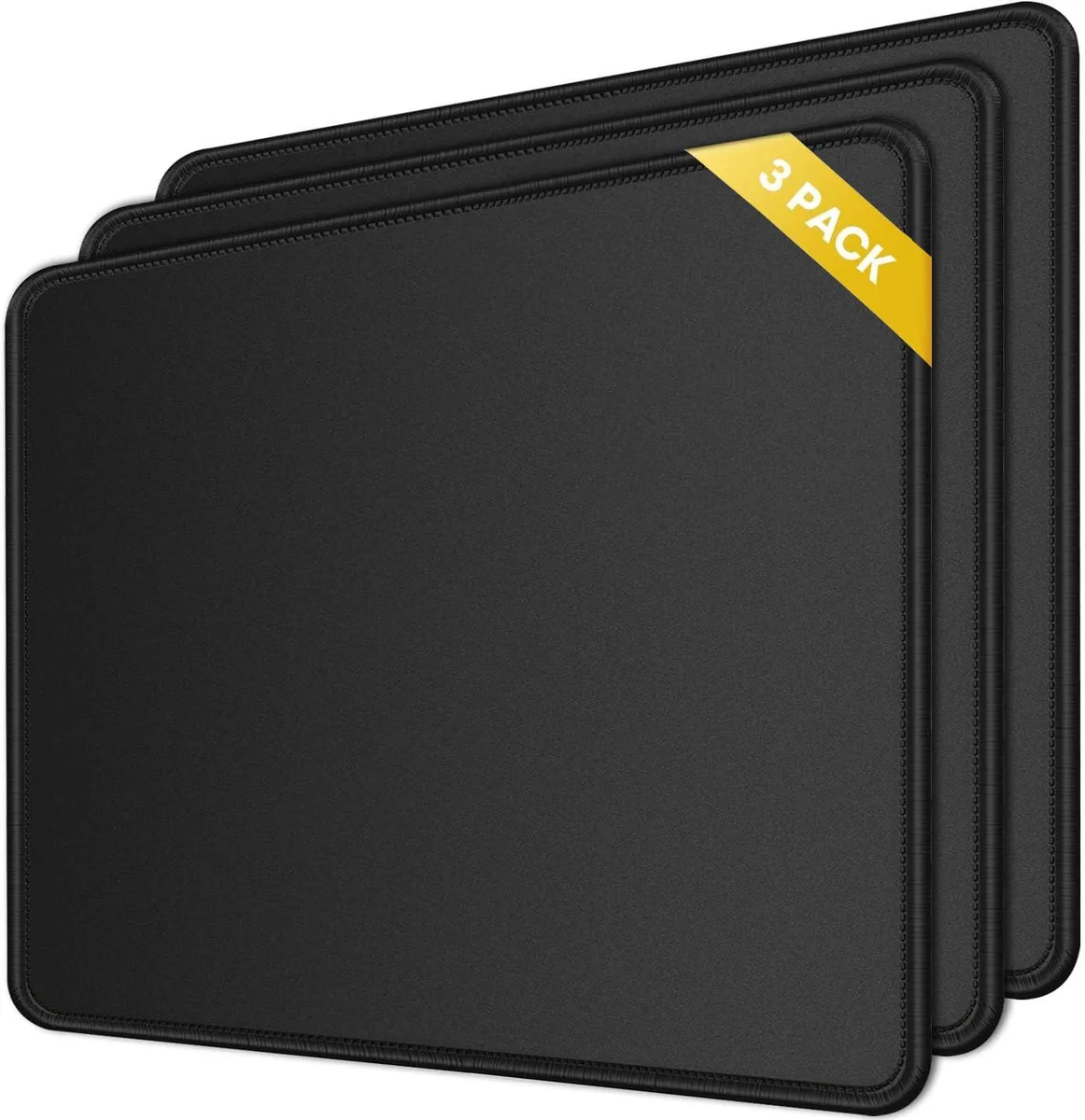  YUGMCOCE YUGUO001 Mouse Pad 3 Pack 10.2x8.3in Black — product photo