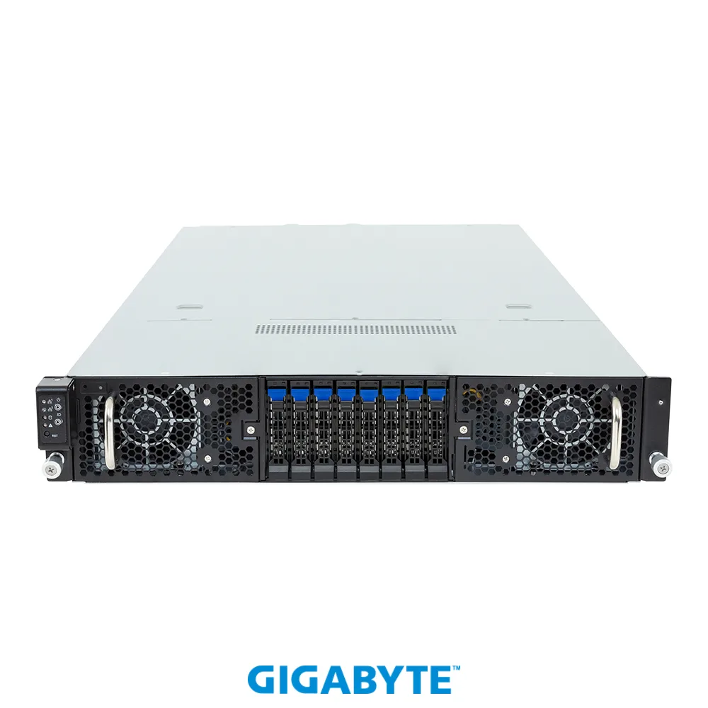 GIGABYTE GIGABYTE G294-S45-AAP2 barebone server 2U dual Xeon 6 16 DIMM 8 GPU 8×2.5" bay — product photo