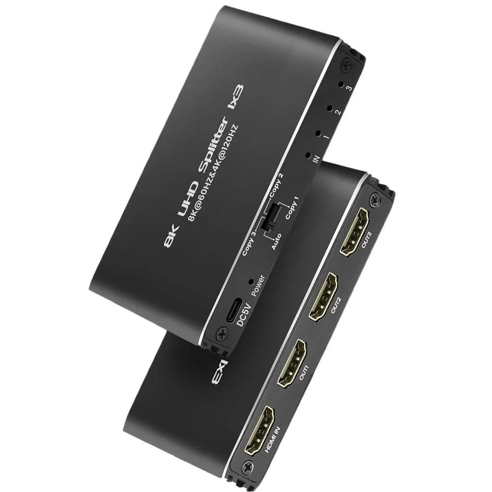 Jansicotek Jansicotek OZF8K2 HDMI Splitter 1×3 8K@60Hz 48Gbps — product photo