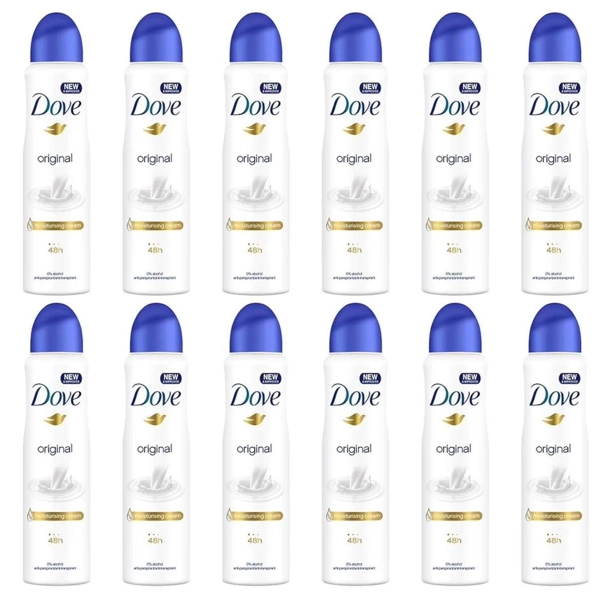 Dove Dove Original Moisturising Cream Antiperspirant 150 ml 12-Pack skin care — product photo