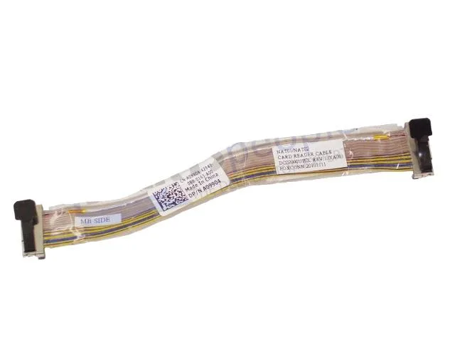 Flat beige ribbon cable with connectors at both ends