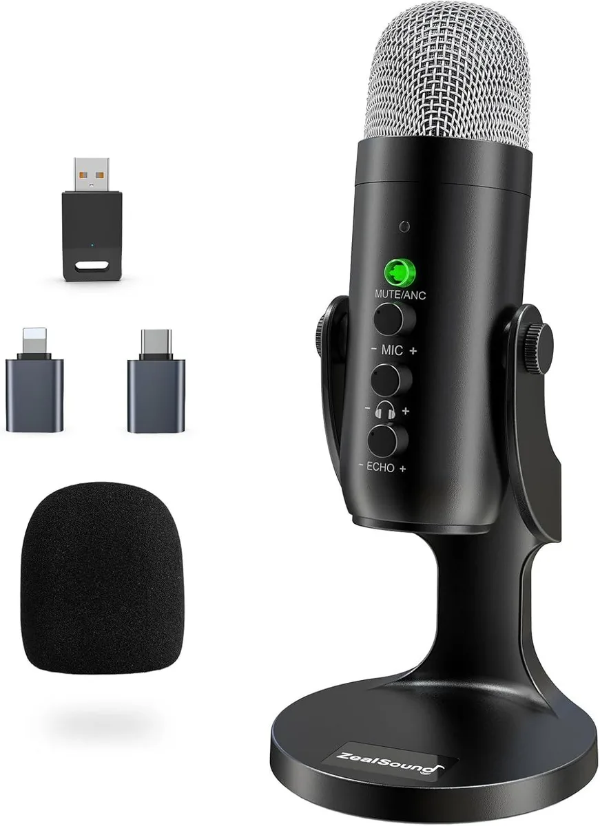  ZealSound K66DG-3 Wireless Microphone Black Silver — product photo