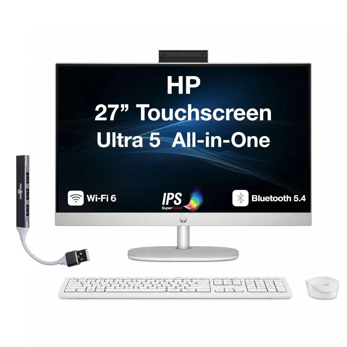 HP HP 27 All-in-One PC Intel Ultra 5-225U 32GB 512GB 27" Touchscreen Windows 11 Home — product photo