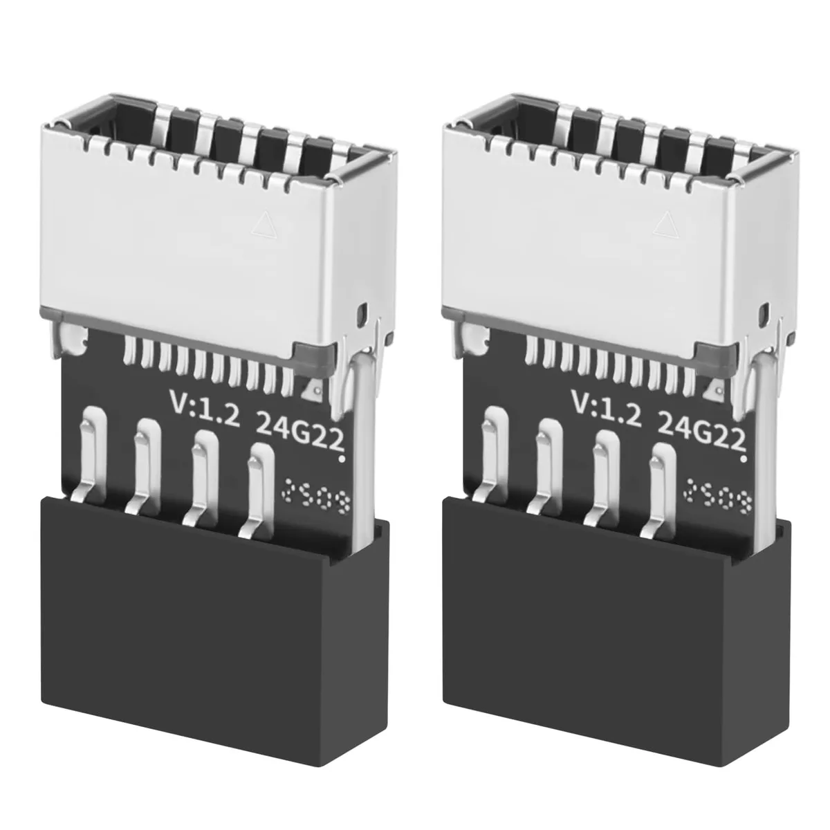 LORDWORLD LORDWORLD USB 2.0 to USB 3.2 Gen 1 Header Adapter 2 Pack 9 Pin to 20 Pin Type E — product photo