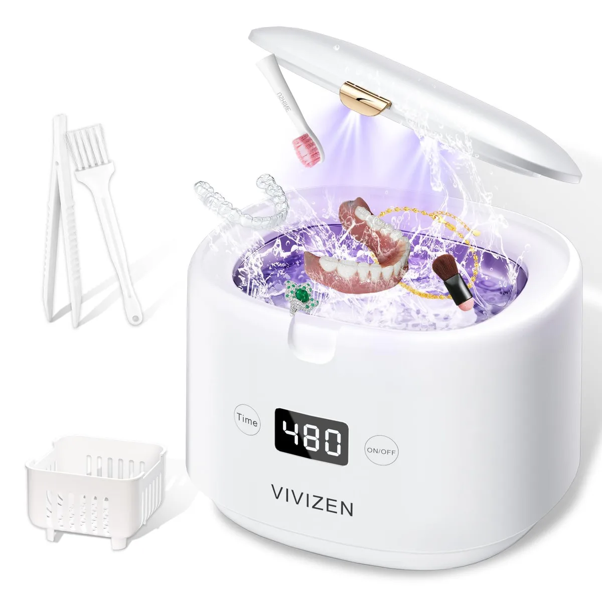 Metra 30W 45kHz Ultrasonic Cleaning Kit White — product photo