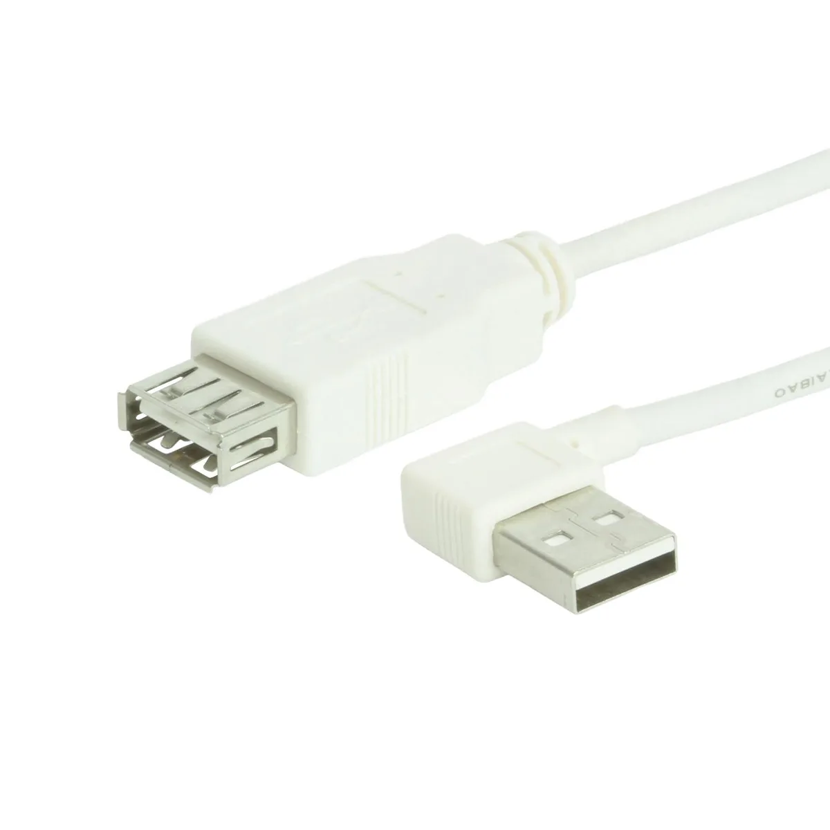 USBGear USBGear MRFS-0304W USB 2.0 extension cable A male right angle to A female white 3ft — product photo