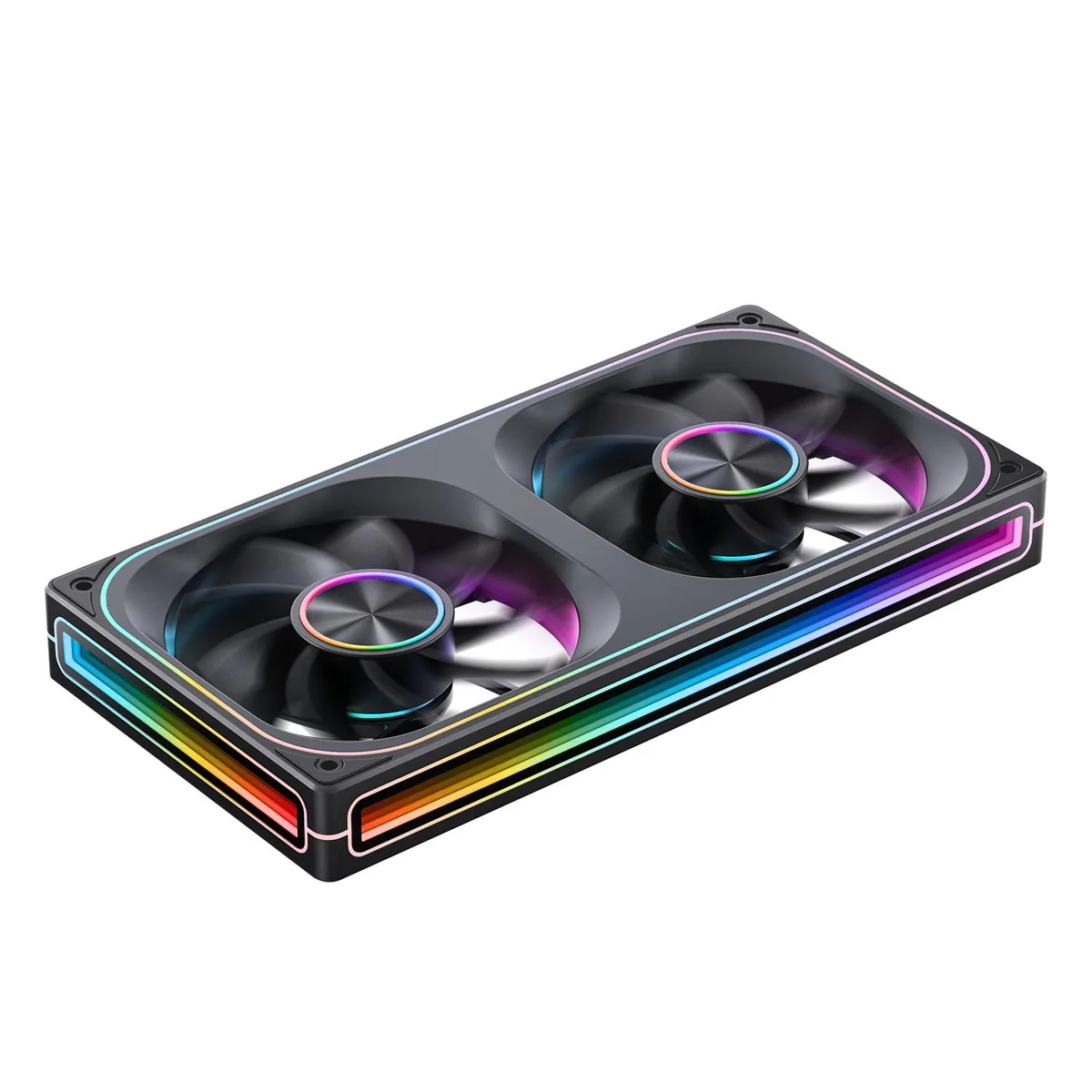 JONSBO JONSBO ZA-240BR 240mm case fan 2×120mm ARGB 28mm 700-2400rpm black — product photo