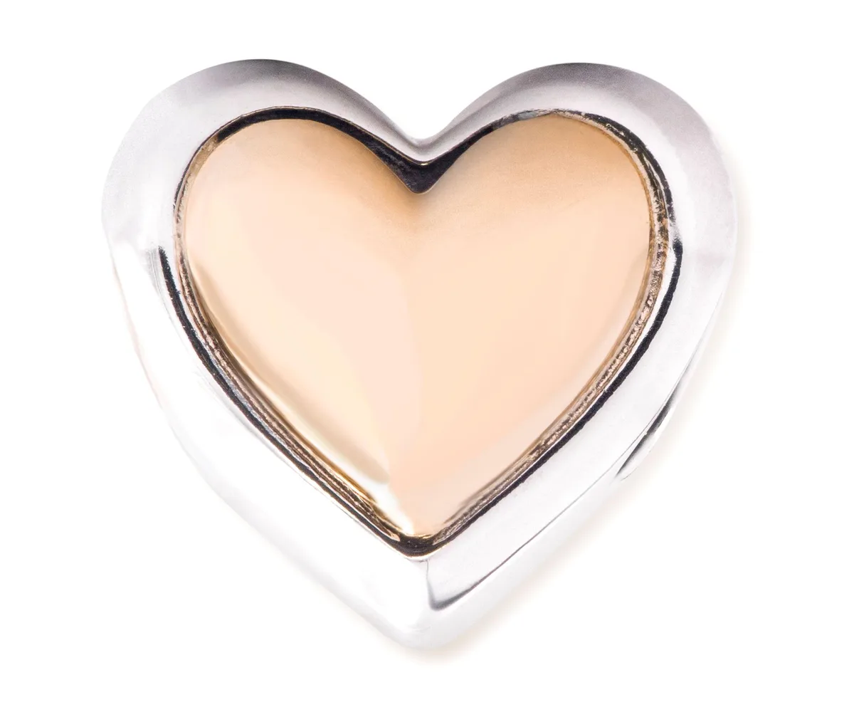 PANDORA PANDORA Domed Golden Heart Charm 14k gold sterling silver — product photo