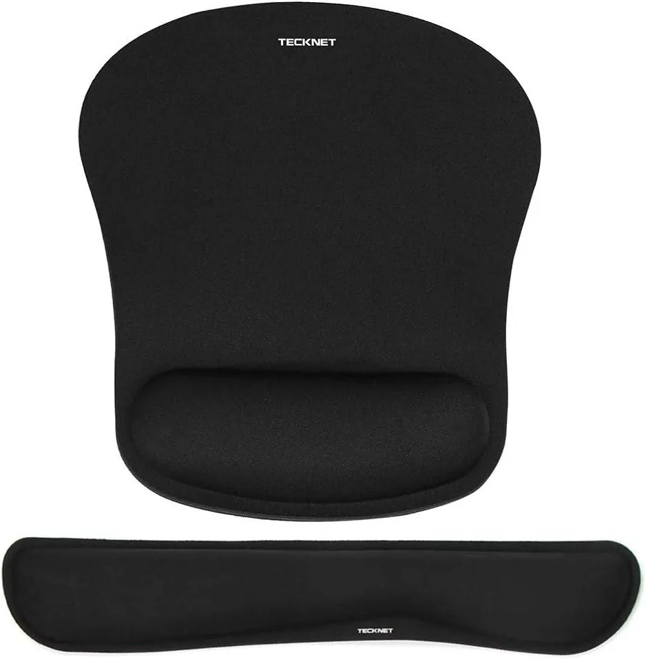 Emerson Emerson Keyboard Wrist Rest &amp; Mouse Pad Set Memory Foam Black 17.32 x 3.15 &amp; 9.84 x 7.87 x .98 in — product photo