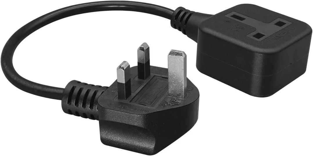 TeKit TeKit UK BS1363 Power Extension Cord 1 ft 17AWG 13A/250V — product photo