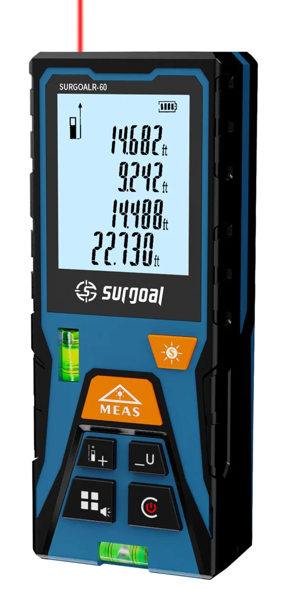  Laser Distance Meter 196ft ±2.0mm Class II AAA Battery Powered — product photo