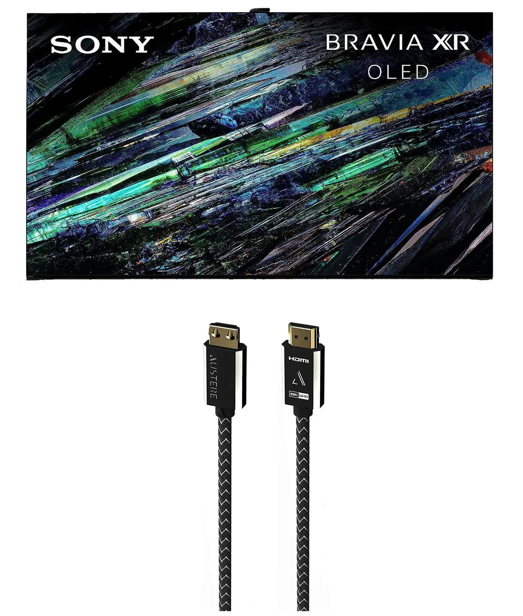 Sony Sony XR77A95L 77" QD-OLED 4K Smart Google TV with Austere 2.5m 8K HDMI Cable — product photo