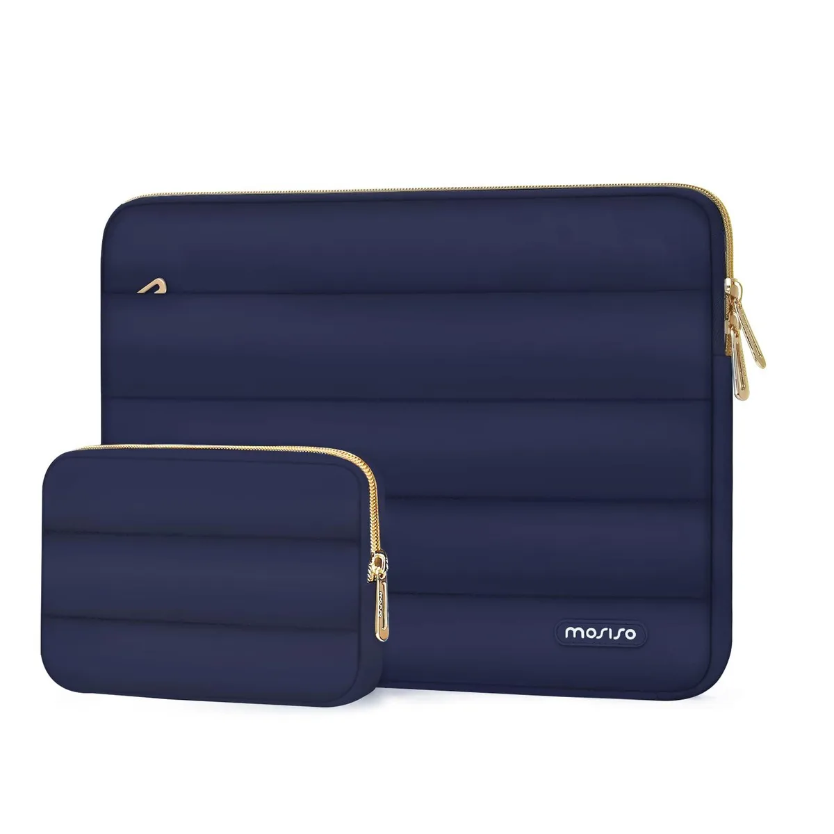 Mosiso Mosiso 16 inch Puffy Laptop Sleeve 2 in 1 Accessory Navy Blue — product photo