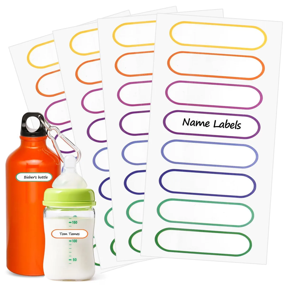 Waterproof Name Labels Kids Child Dishwasher Safe Stickers 136 PCS — product photo