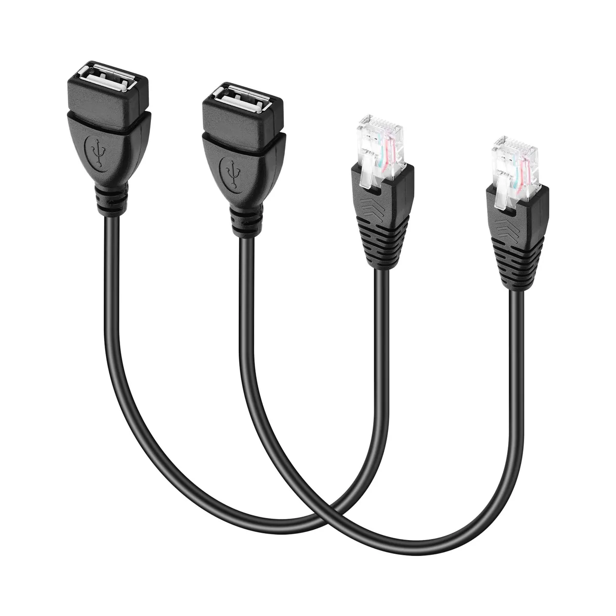 BUCIER BUCIER USB to RJ45 Ethernet Cable 2 Pack 11.81in — product photo