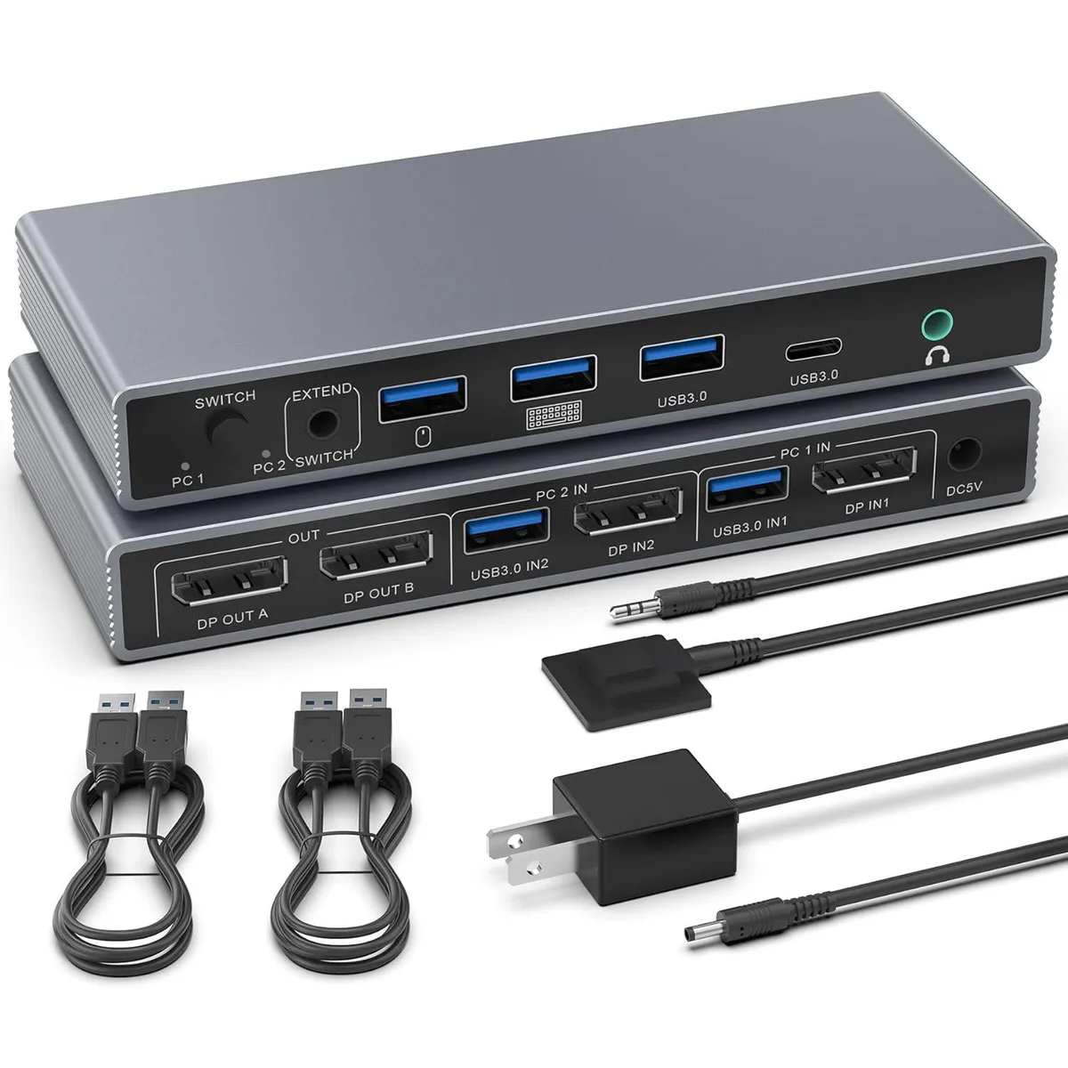 SMA SMA 2-Port DisplayPort KVM Switch 4K 60Hz 4 USB 3.0 — product photo