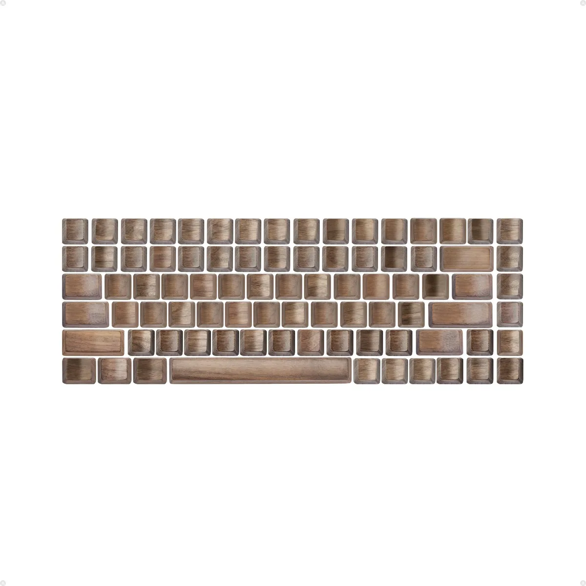 Loha Custom Loha Custom Black Walnut Wood Keycaps 75% 84-Key OEM Profile MX-Style — product photo