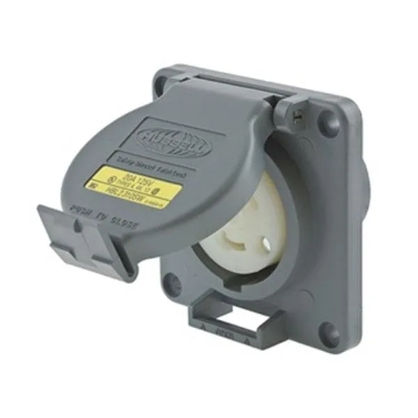 Hubbell Incorporated Hubbell Incorporated HBL2310SW Watertight Locking Receptacle 20A 125V Gray — product photo