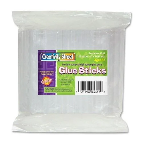 Chenille Kraft Chenille Kraft 3358 Glue Sticks 100 PK 4" x 5/16 — product photo