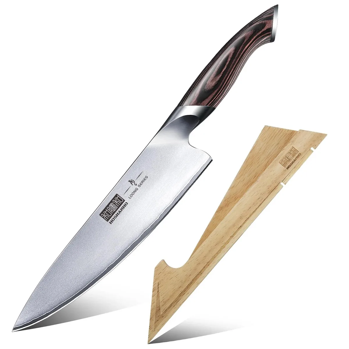 HOSHANHO HOSHANHO 8" Japanese Chef Knife cutlery with Rubberwood sheath — product photo