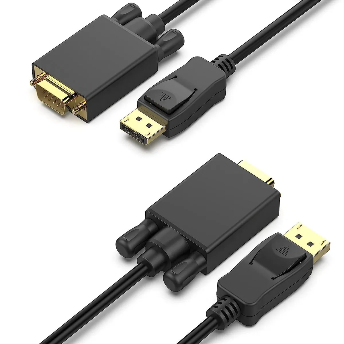 Corn Electronics Corn Electronics DisplayPort to VGA Cable 1.8m Male to Male 1080p 60Hz — product photo