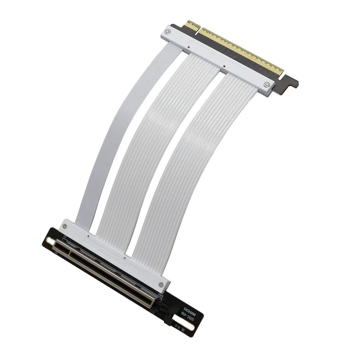 Batianda Batianda PCIe Gen5 Riser Cable 4.0 5.0 Vertical Mount Bracket 18cm White 2 in 1 accessory — product photo