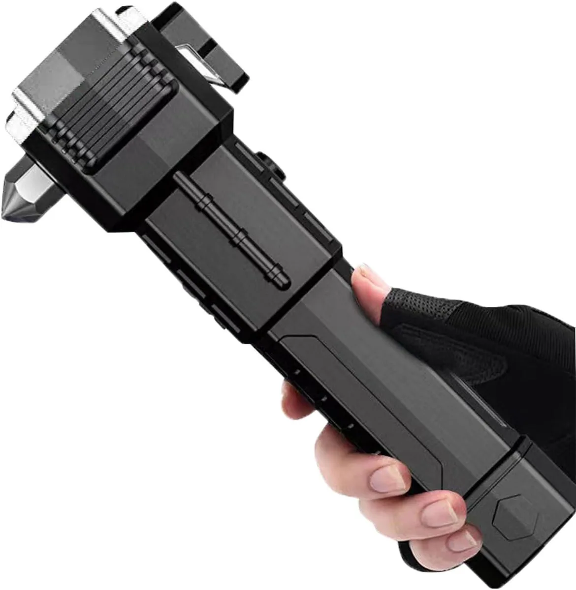GRACETOP GRACETOP Car Safety Hammer with Solar Flashlight Black — product photo