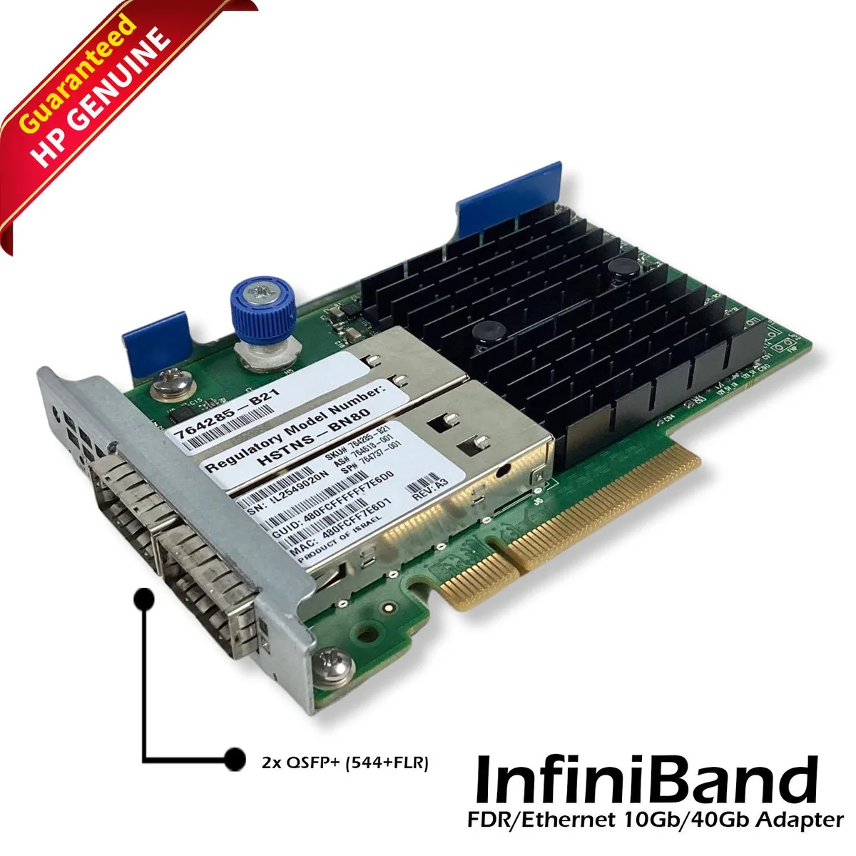 HP HP 544 InfiniBand FDR 10/40 Gbps 2-port QSFP expansion card — product photo