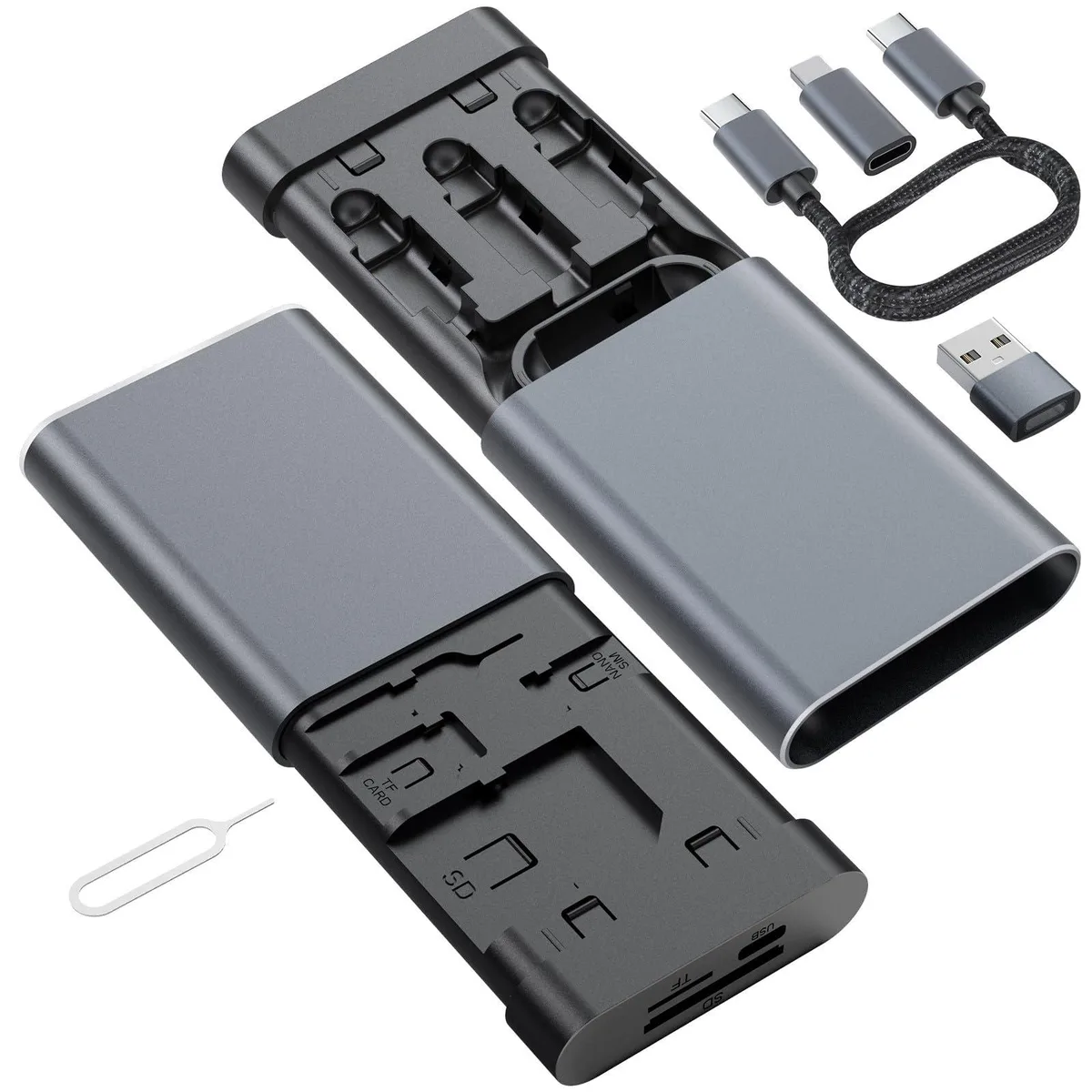  USB-C Card Reader &amp; Storage Case RFID — product photo