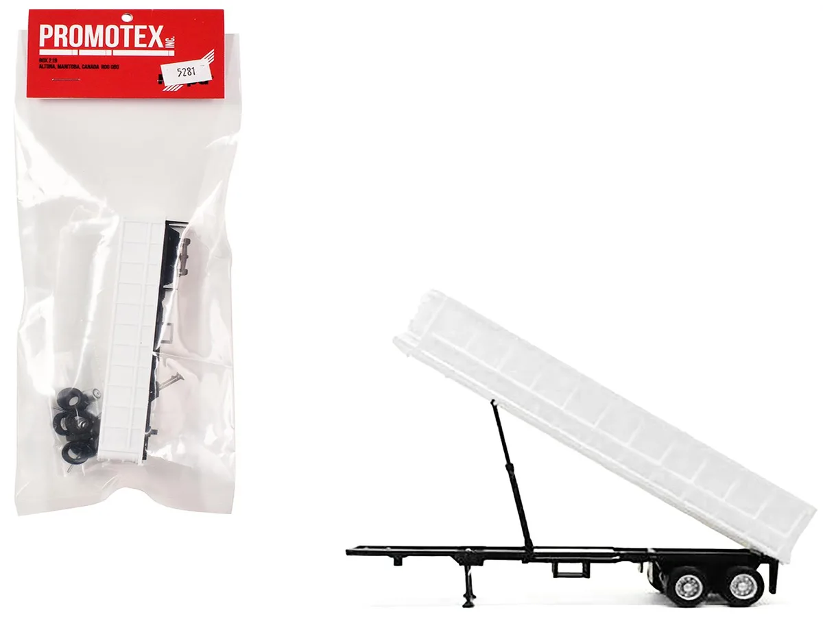 Promotex Promotex 36ft Gravel Trailer White 1/87 HO Plastic Model — product photo