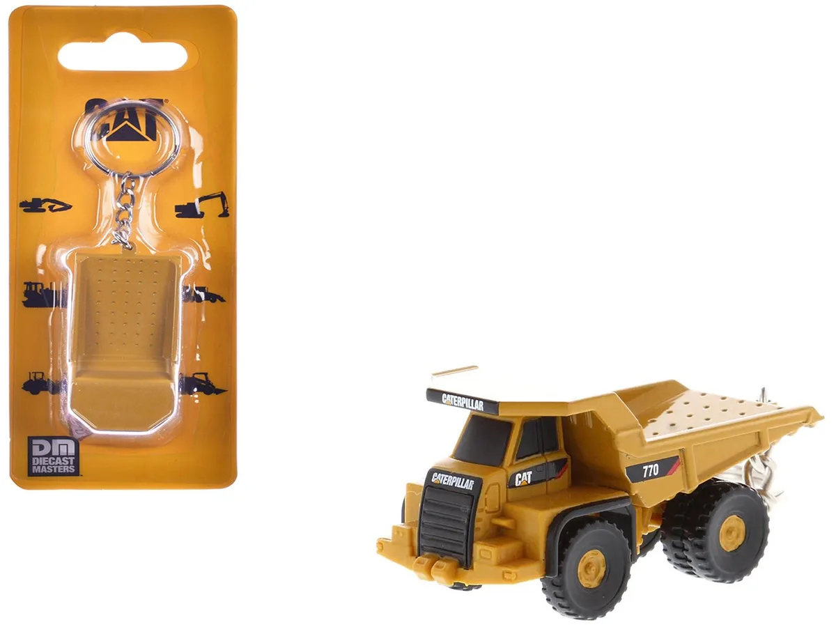 DieCast Masters DieCast Masters CAT Caterpillar 770 Off-Highway Truck Keychain Yellow Diecast Model — product photo