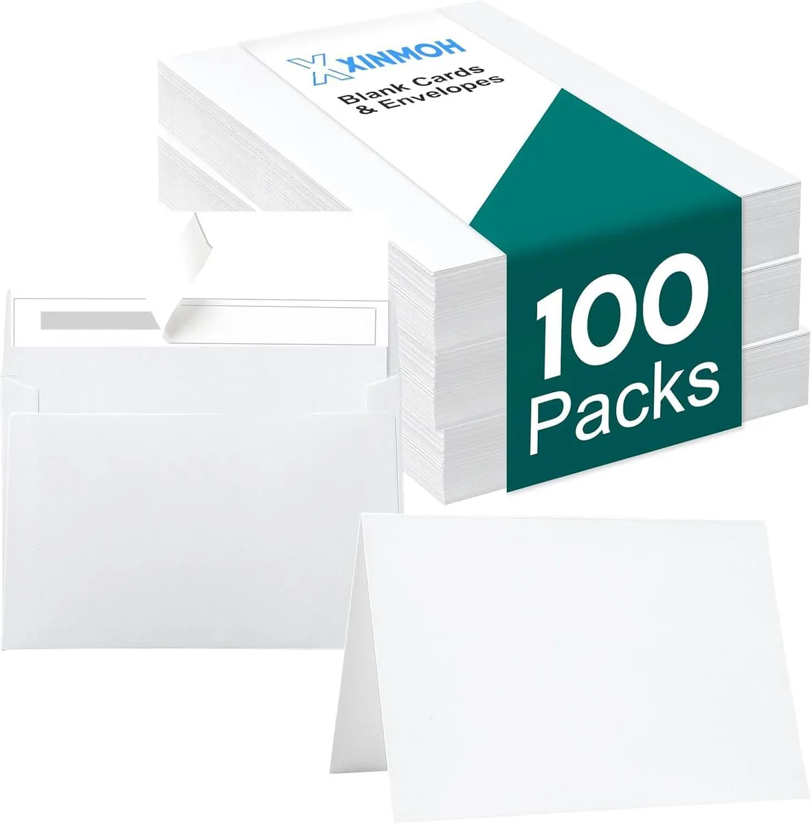  XXINMOH BKXF-1 White Envelopes 100 Pack 4x6 in 200 Total — product photo