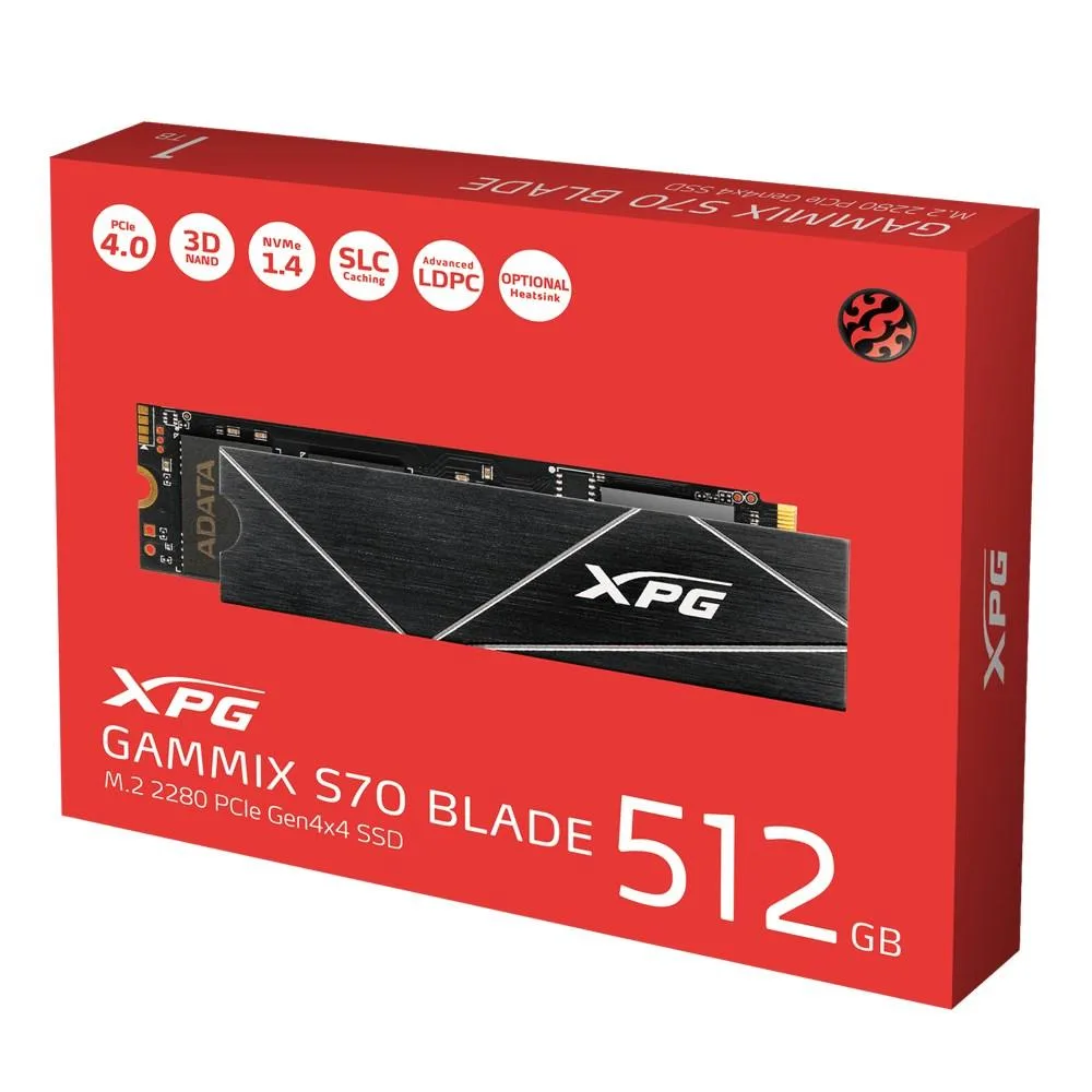 ADATA ADATA XPG GAMMIX S70 Blade 512GB internal SSD — product photo