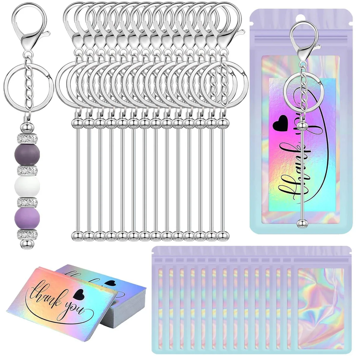  Viator Gear L-001 42 Pcs Beadable Keychain Kit 14 Bars 14 Bags 14 Cards — product photo