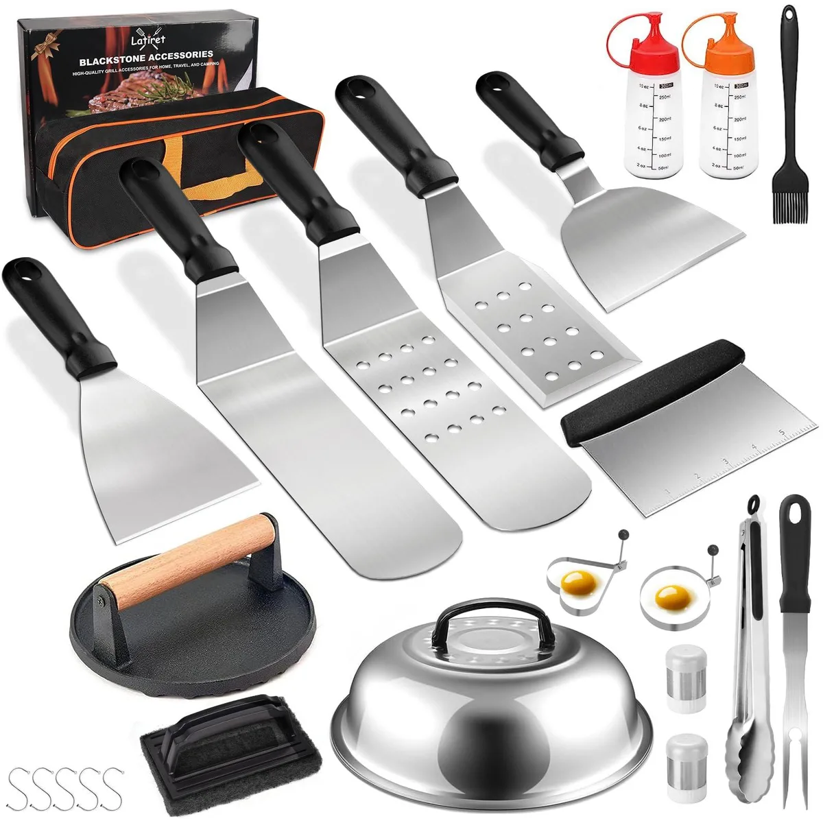  Healthy Living 24Pcs Griddle Accessories Kit Stainless Steel — product photo