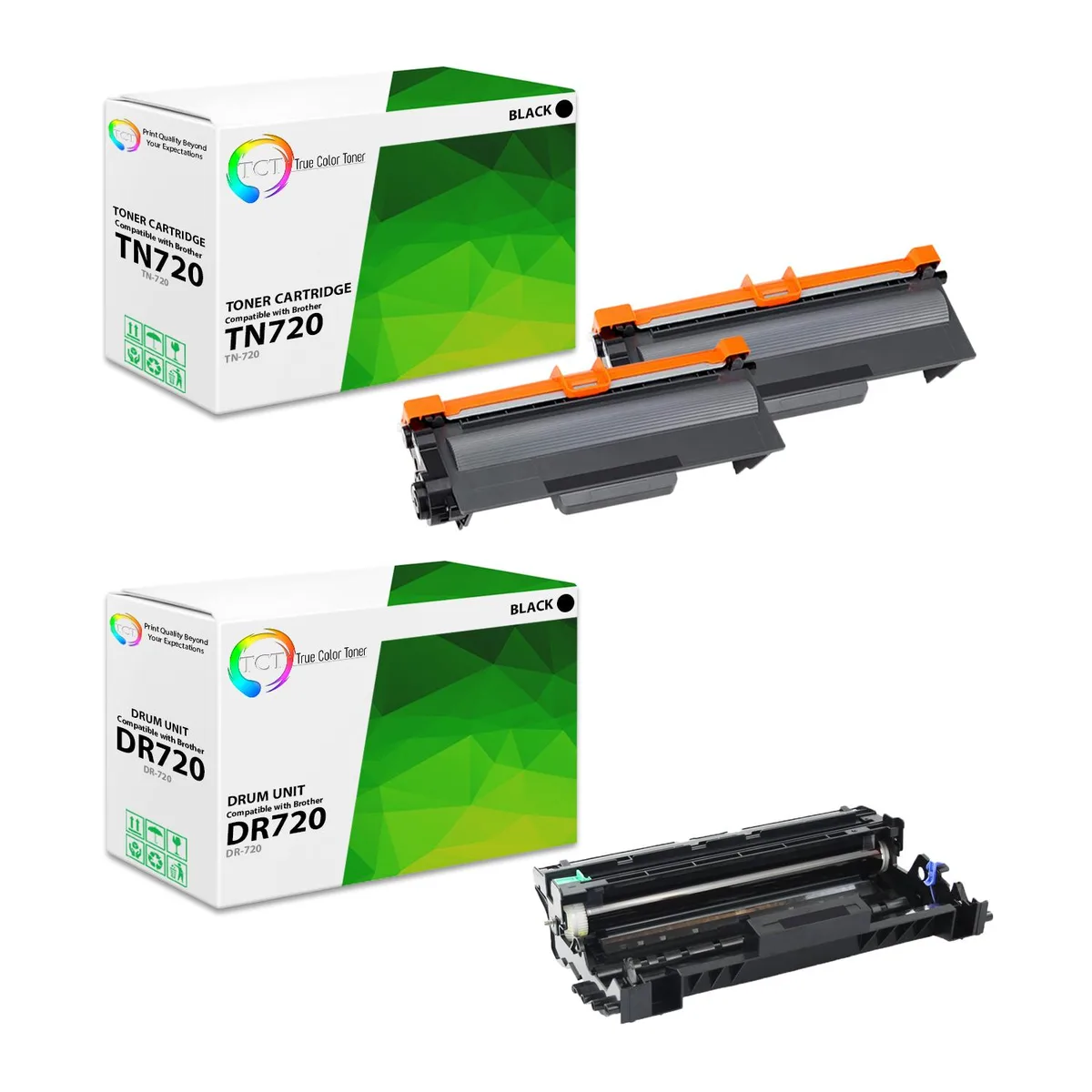 True Color Toner True Color Toner TN-720 2-pack + DR-720 drum unit — product photo