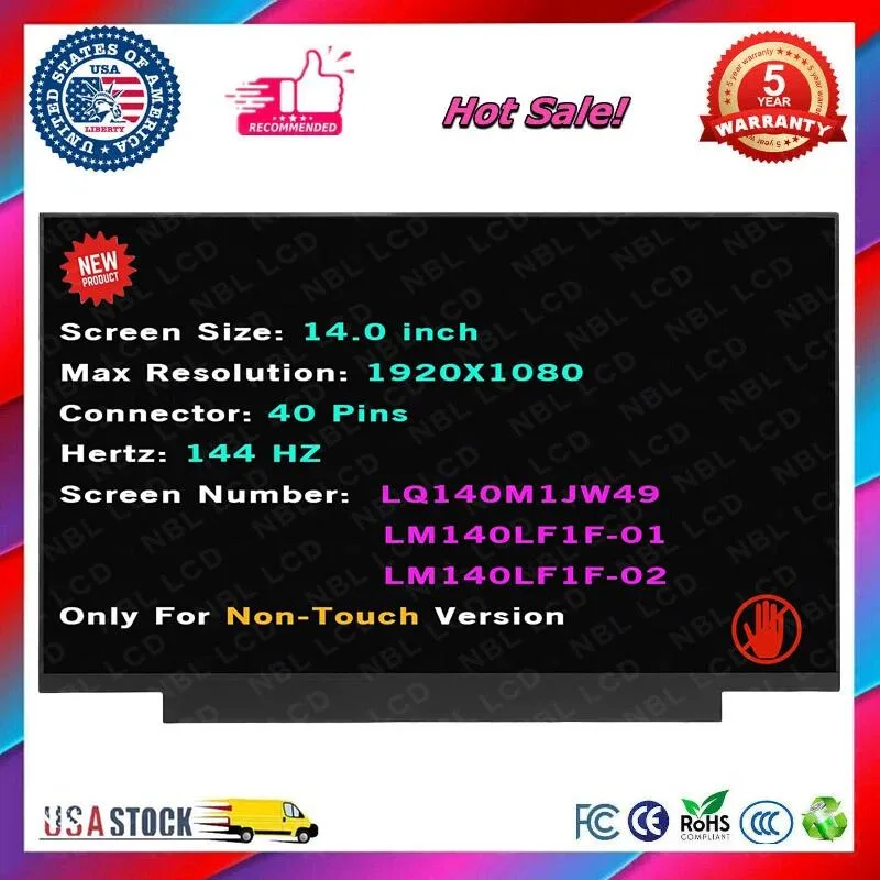 NUOLAISUN NUOLAISUN 14 LM140LF1F LQ140M1JW49 40 Pins laptop screen — product photo