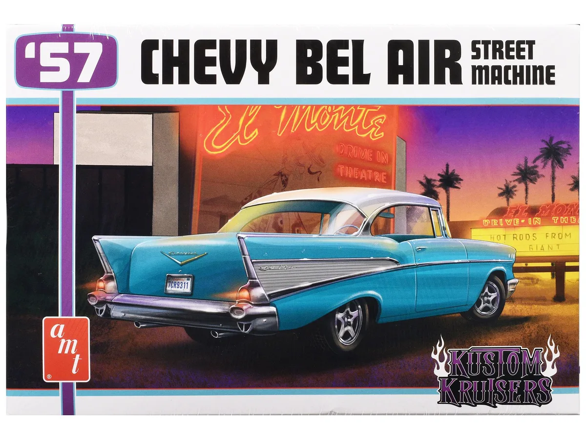 AMT AMT AMT1460M 1957 Chevrolet Bel Air 1/25 Scale Model Kit 146 Parts — product photo