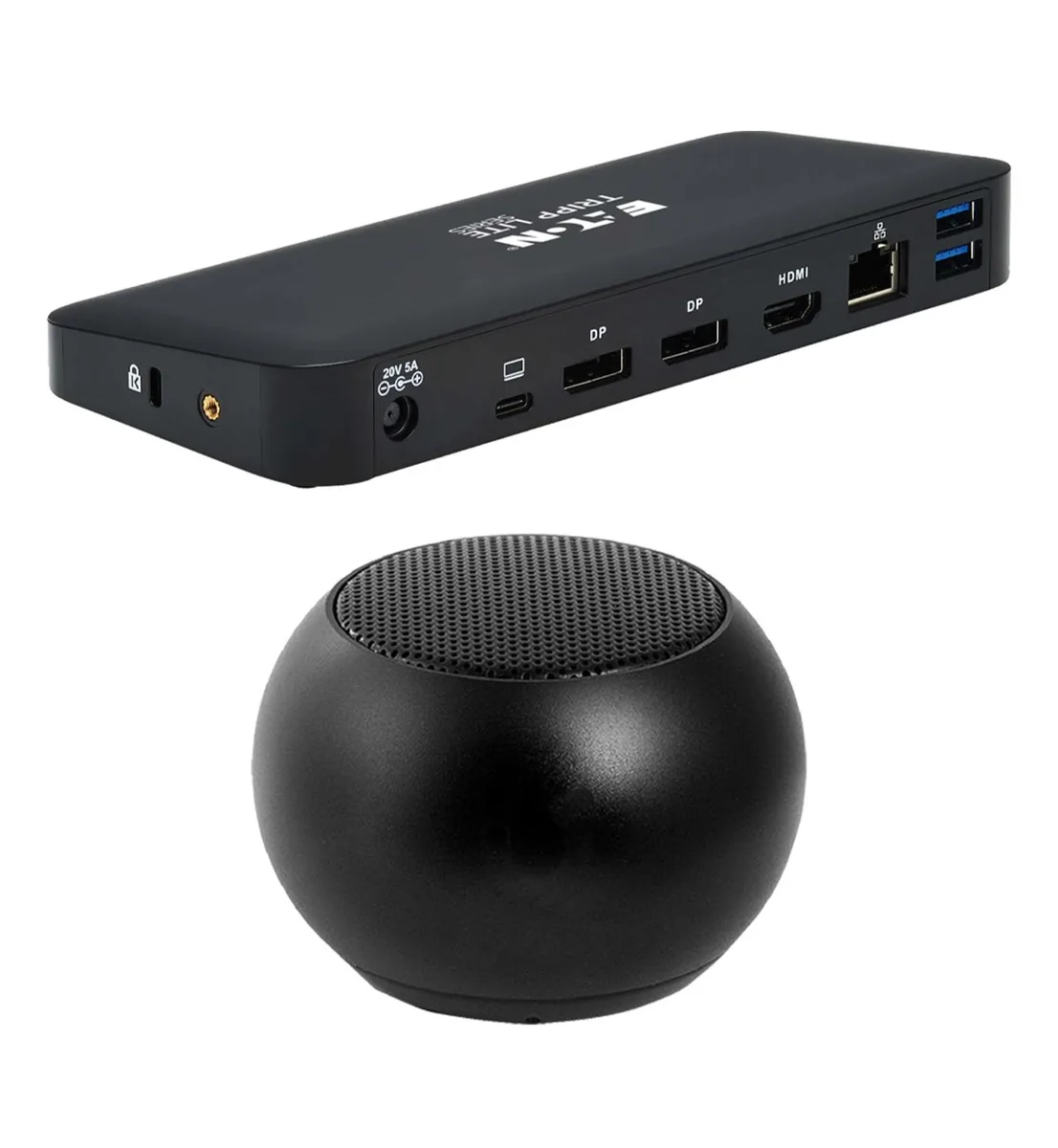 Tripp Lite Tripp Lite USB-C Dock 85W Triple 4K/60Hz + Mini U Speaker 4h — product photo