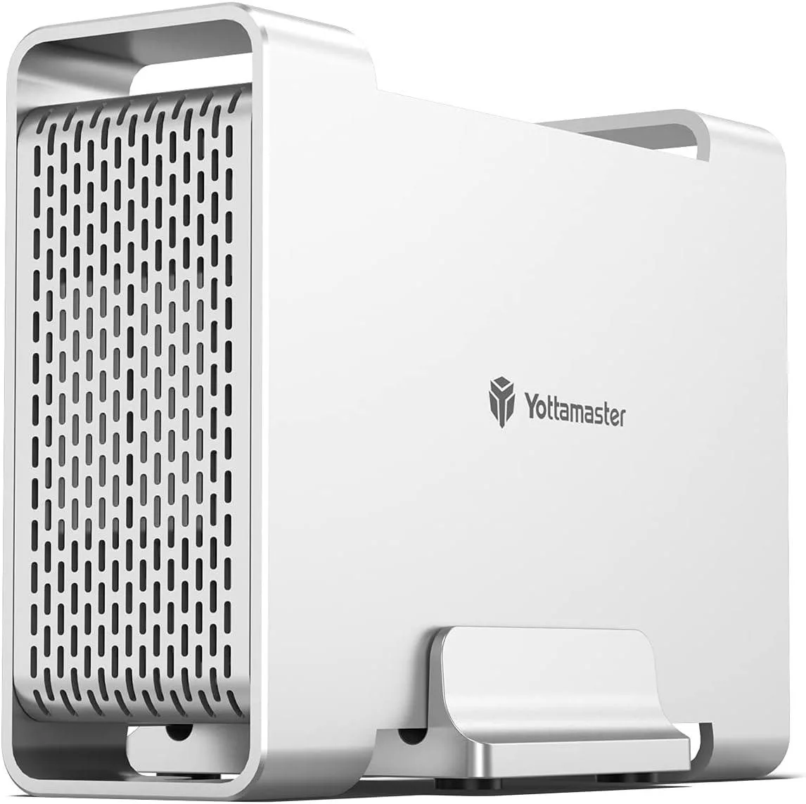 Yottamaster Yottamaster DR2RC3-25-SV 2 Bay RAID Drive Enclosure USB3.1 Gen2 10Gbps 2.5" SATA Silver Aluminum — product photo