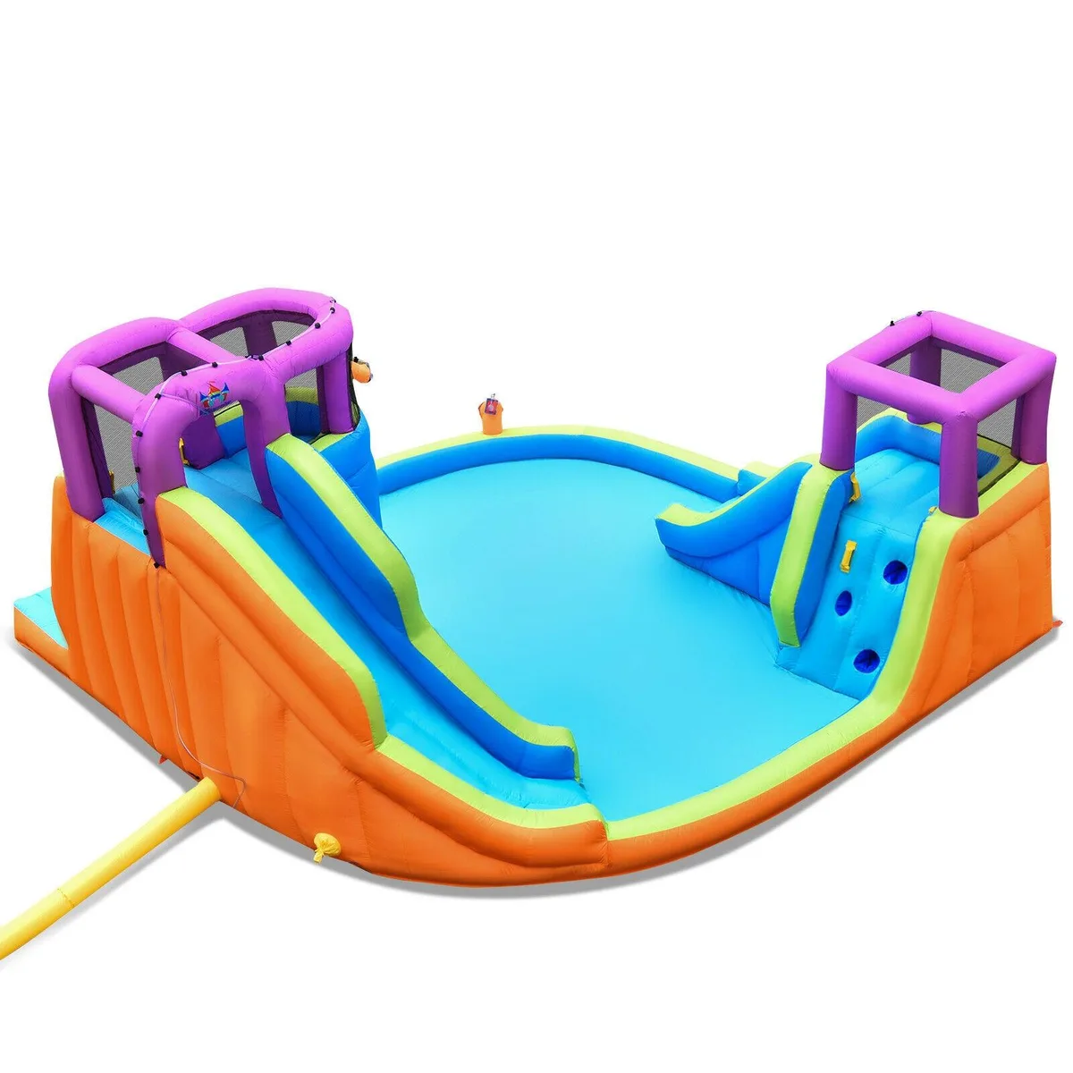 SlickBlue SlickBlue 6-in-1 Inflatable Dual Water Slide Bounce House 350 lbs — product photo